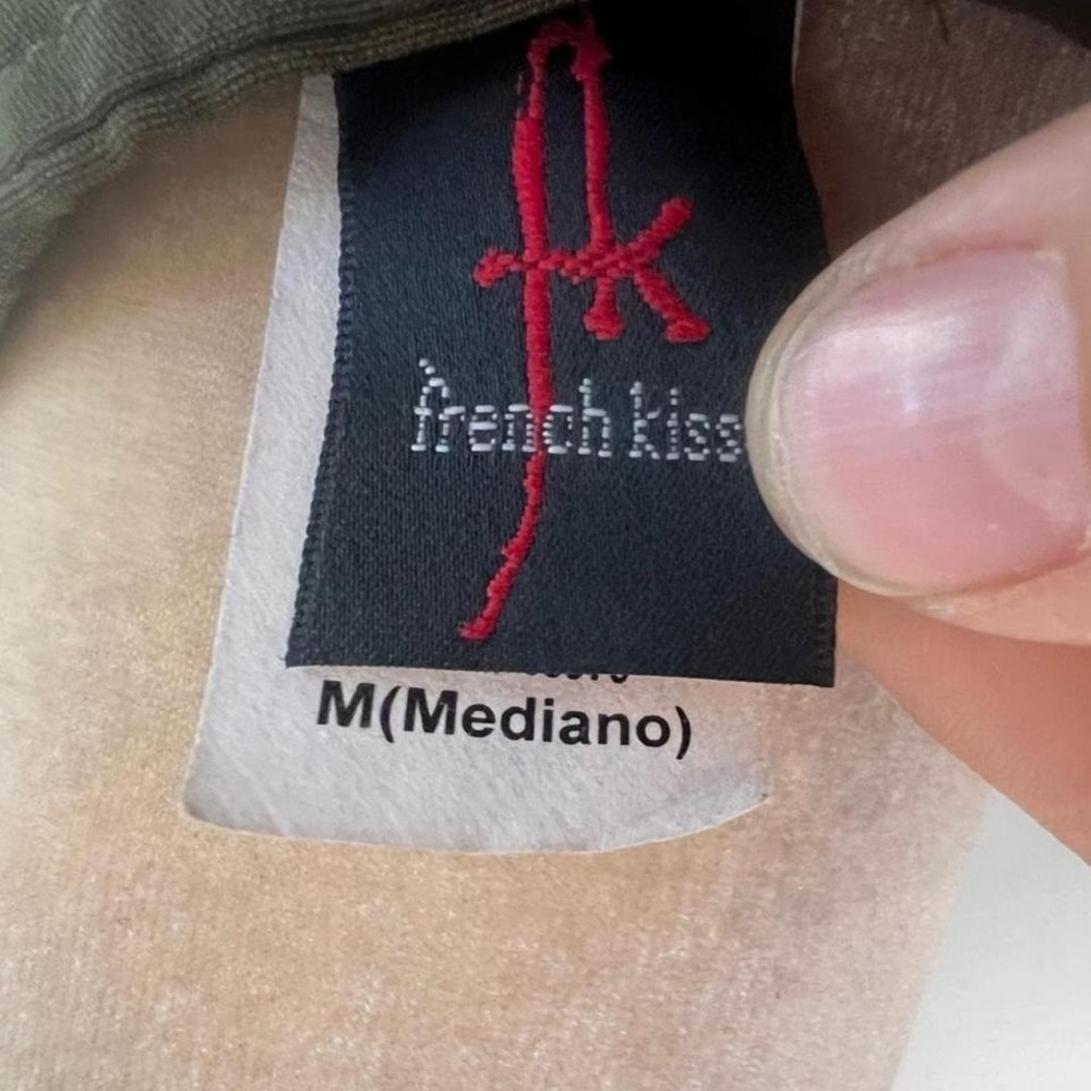 French Kiss Womens Military Jacket Olive Green Double Breasted Blazer Size M - Picture 7 of 7